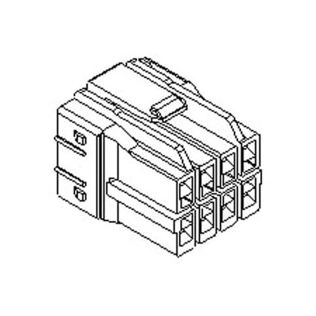 Molex Board Connector, 6 Contact(S), 2 Row(S), Female, 0.131 Inch Pitch, Crimp Terminal, Locking, Natural 513470600
